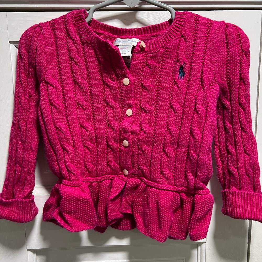 Polo knit cardigan